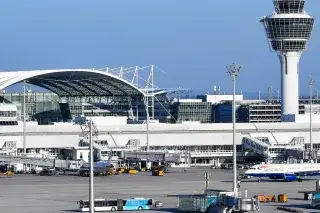 Blick auf den Flughafen München