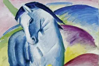 Franz Marc: "Das blaue Pferd" (Ausschnitt)