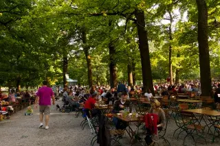 Biergarten im Hirschgarten in Nymphenburg