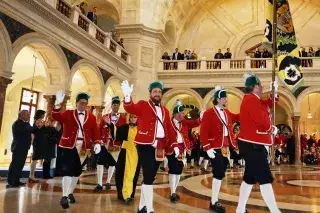 Schäfflertanz 2017 in der Münchner Staatskanzlei