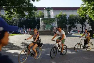 Radfahrer an der Universität