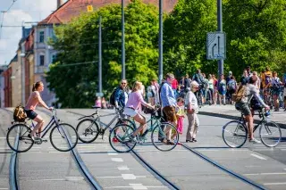Fahrradfahrer in München