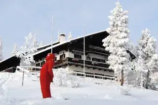 Der Berggasthof Blomberghaus im Winter