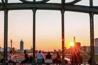 Sonnenuntergang an der Hackerbrücke