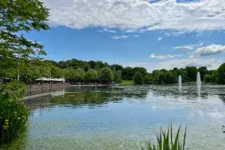 Der Michaeligarten (Biergarten) im Münchner Ostpark