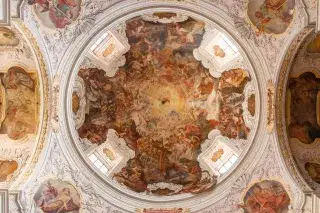 Das Deckenfrisko von Cosmas Damian Asam in der Dreifaltigkeitskirche