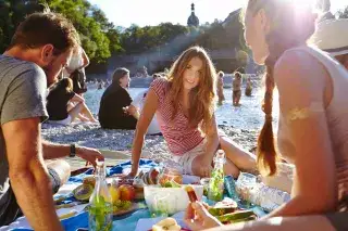 Picknick unweit der Isar