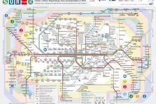 Der MVV-Netzplan in München nach der Tarifreform vom Dezember 2019