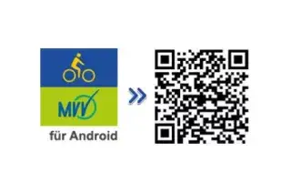 QR-Code für die Android-App des MVV Radroutenplaners