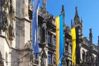 Flagging at the town hall