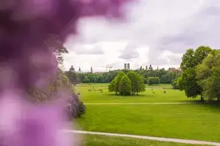 München-Skyline vom Englischen Garten aus.