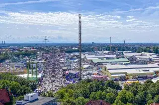 Ausblick von St. Paul auf die Wiesn