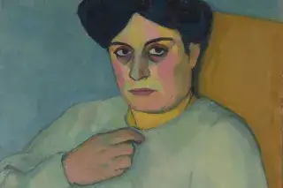 Gemälde von Elisabeth Epstein, Selbstporträt, 1911 (Ausschnitt) 