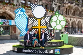 Einweihung des Spectacular auf dem Münchner Marienplatz