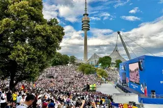 Die Fan Zone im Olympiapark