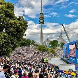 Die Fan Zone im Olympiapark